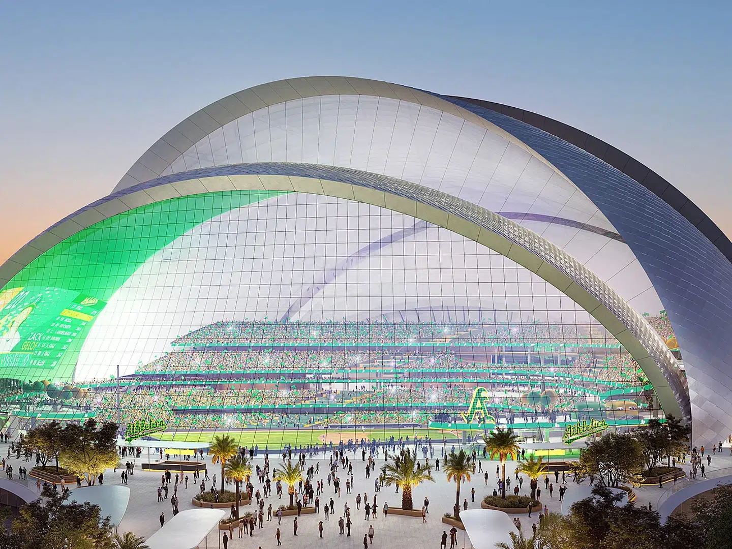 På BIGs hjemmeside skriver arkitektfirmaet, at det nye stadion vil gengive livligheden i »verdens underholdningshovedstad« med en panoramaudsigt over byen.
