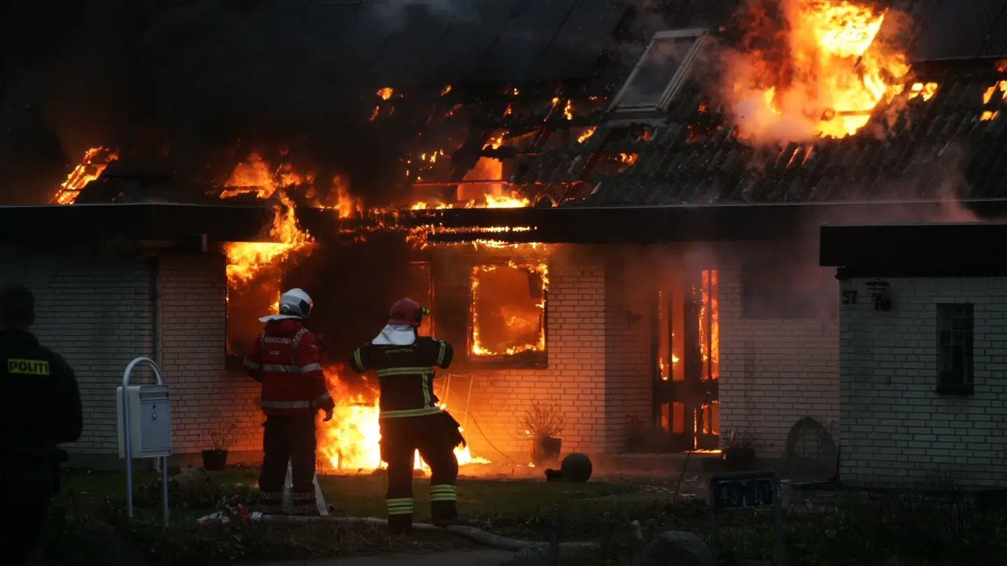 Branden har haft voldsomt fat.