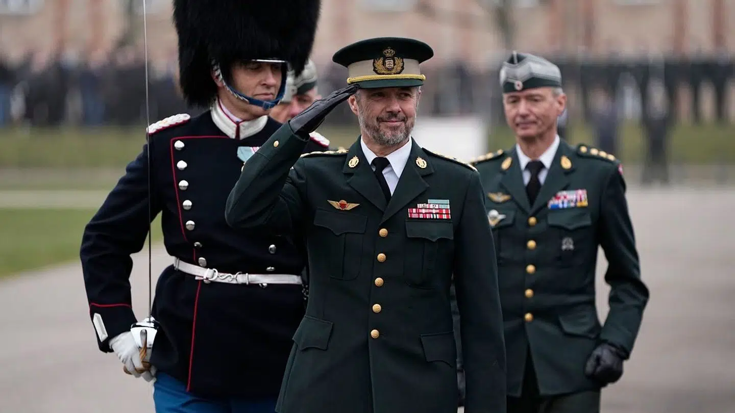 Kong Frederik X deltager i Urparade ved Den Kongelige Livgarde og overrækker Kongens Ur på Livgardens Kaserne i København, onsdag den 13. marts 2024.