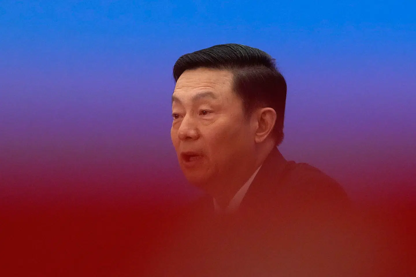 Guo Weimin var talsperson for konferencen i 2023, som i år ikke endte i en pressekonference med Kinas premierminister. Arkivfoto: Andy Wong, Scanpix