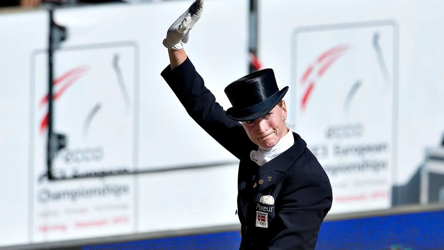 Prinsesse Nathalie zu Sayn-Wittgenstein efter en dressurridning.