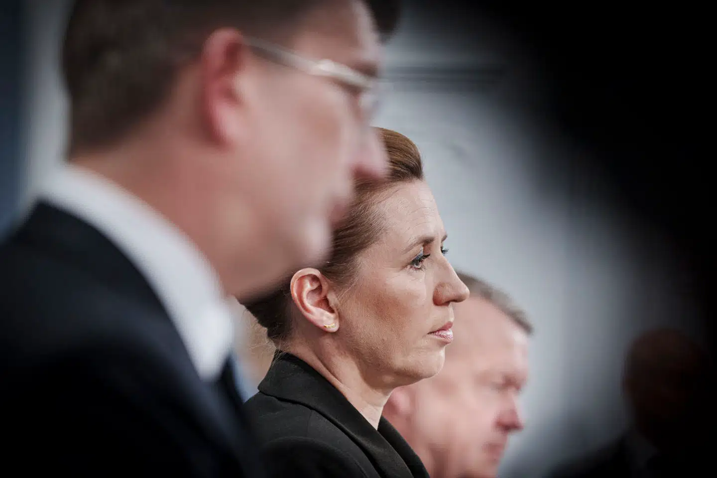 Statsminister Mette Frederiksen, forsvarsminister Troels Lund Poulsen og udenrigsminister Lars Løkke Rasmussen fremlagde onsdag endnu en milliardindsprøjtning til Forsvaret.