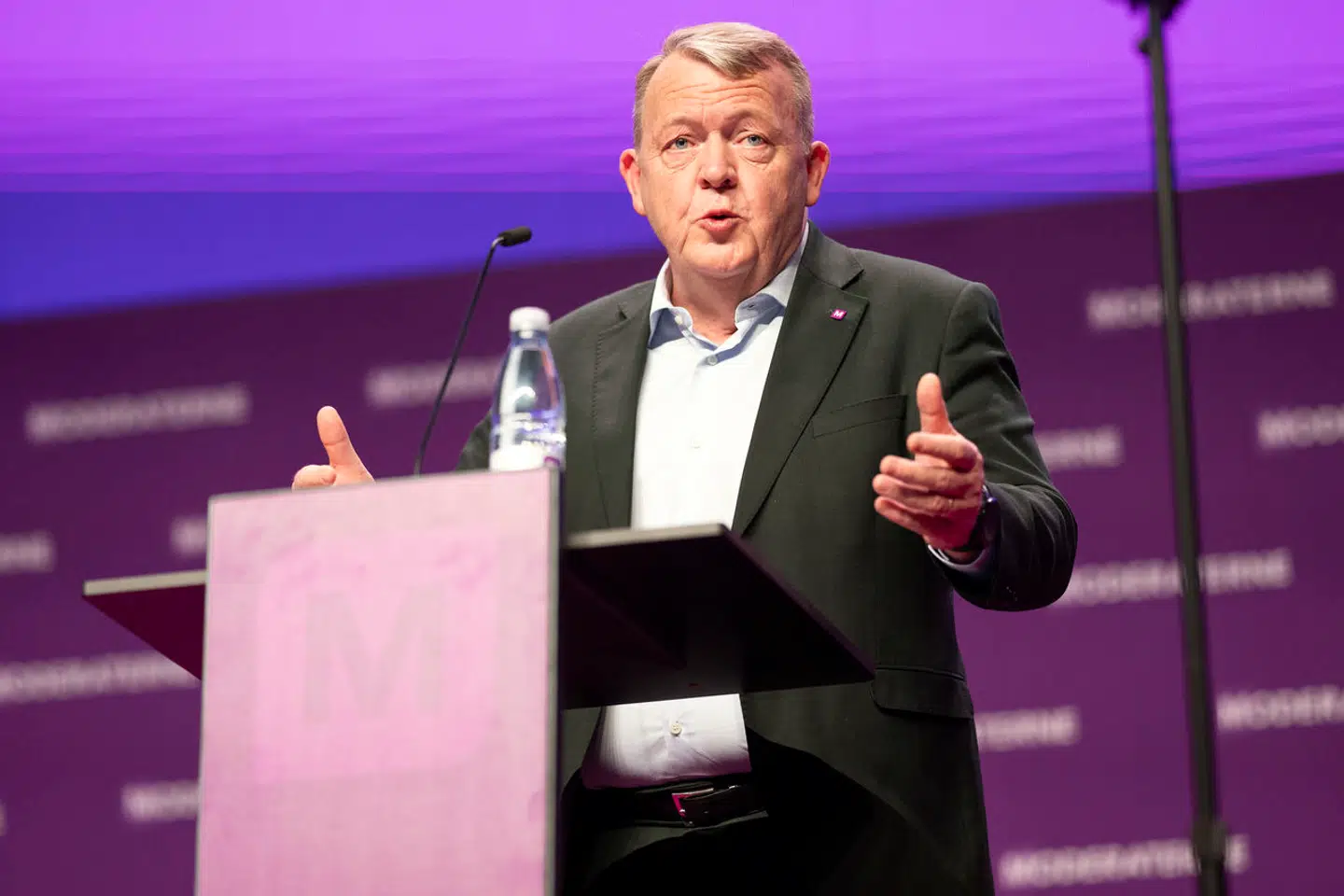 Lars Løkke Rasmussen indledte sin tale på årsmødet med at afspille den gamle Gnags-sang »Når jeg bliver gammel«.