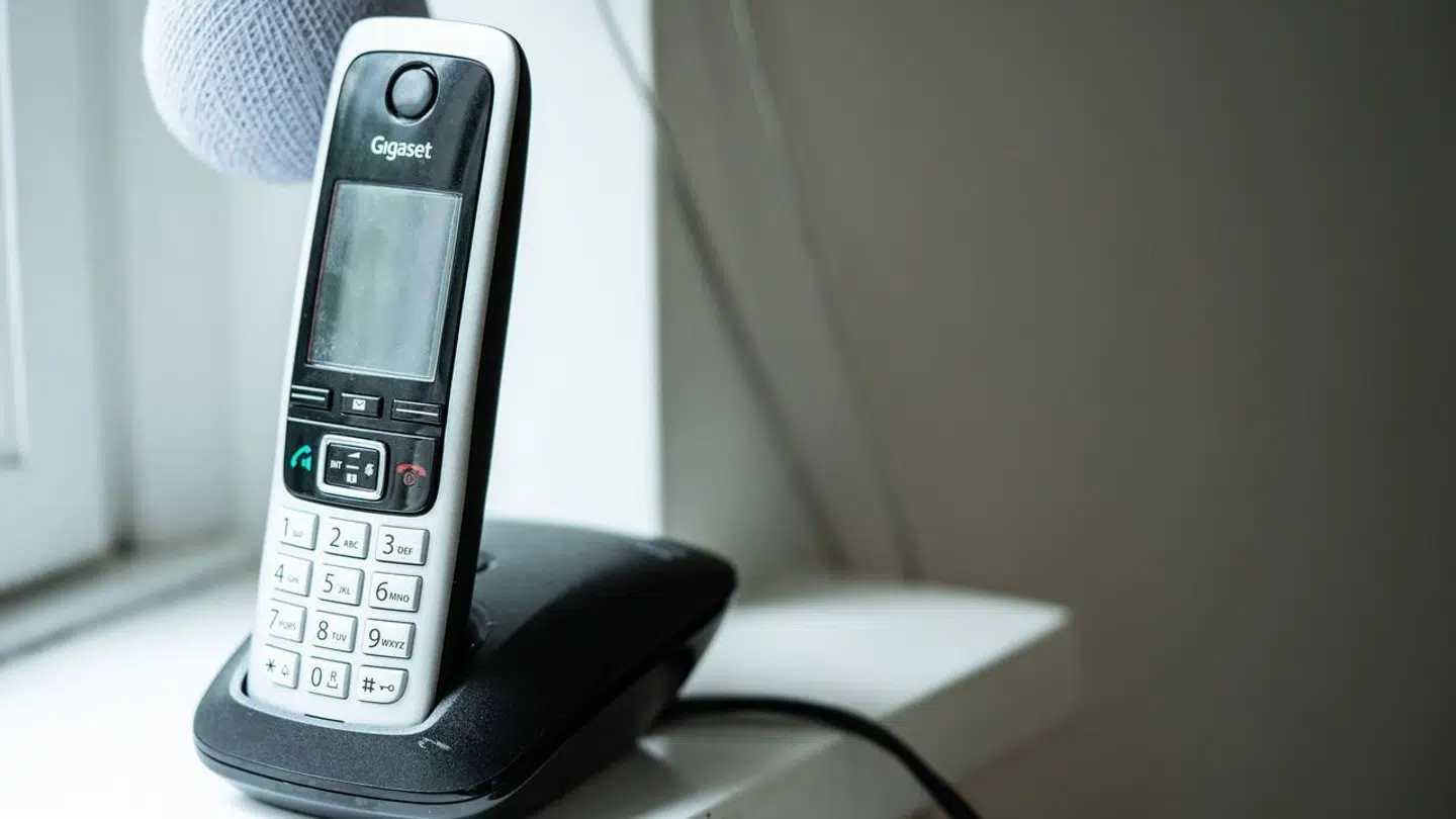 ARKIVFOTO af en trådløs fastnettelefon.