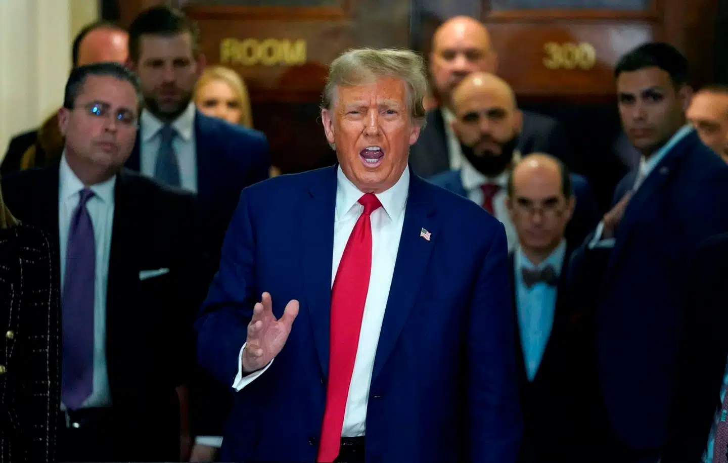 Tidligere præsident Donald Trump på vej i retten i New York 11. januar 2024.