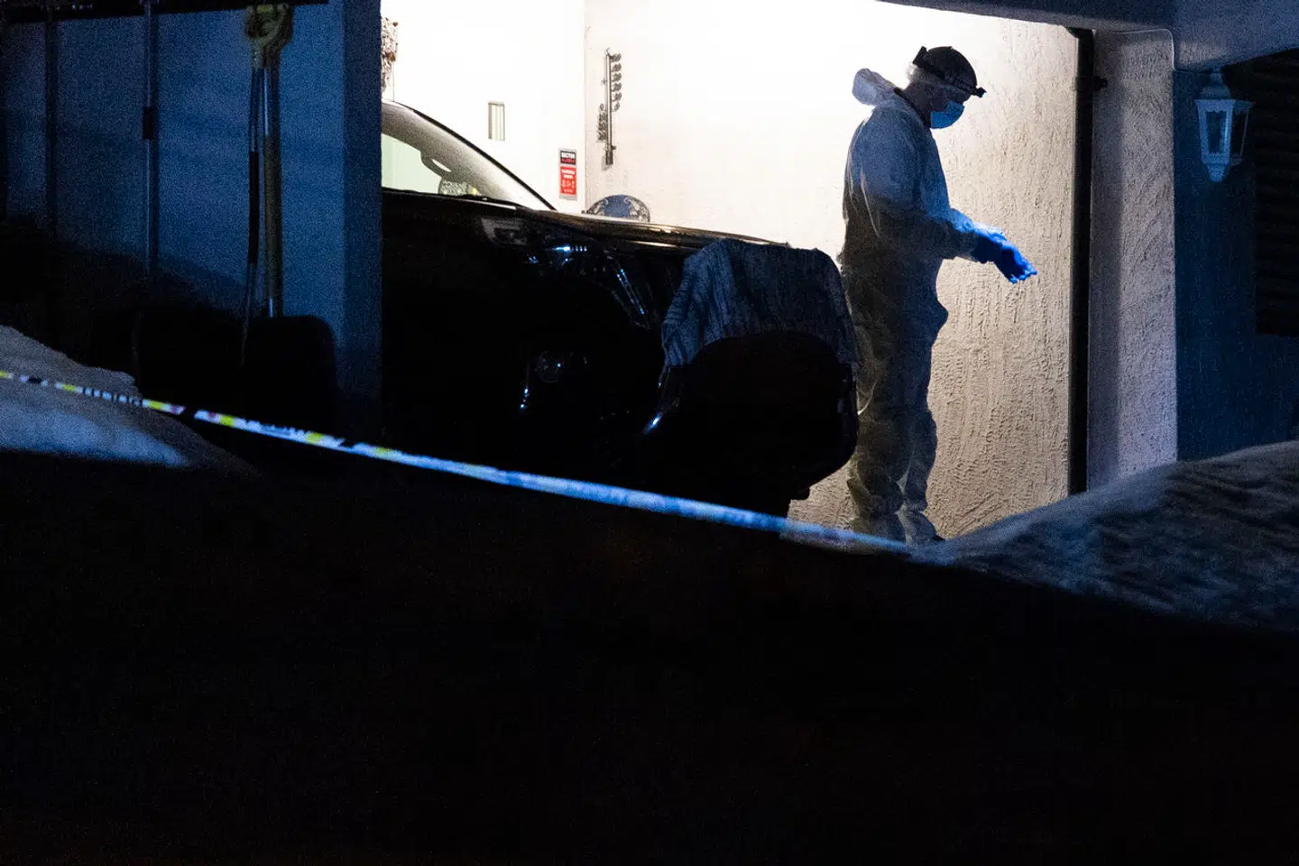 Lørdag aften var efterforskningen i fuld gang i en norsk by.