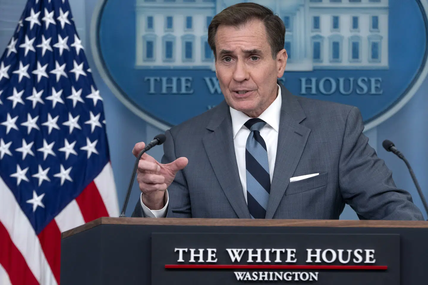 John Kirby, der er talsmand for Det Hvide Hus, siger, at USA er skuffet og perpleks over, at en israelsk delegation har aflyst et besøg i USA denne uge.