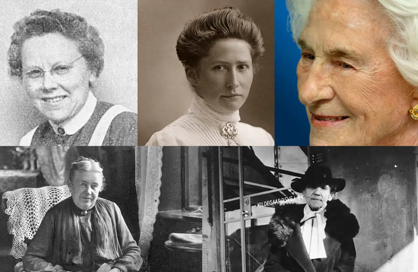 Lad os få rejst nogle statuer af stærke og historiske danske erhvervskvinder, opfordrer Dansk Erhvervs direktør og tidligere kulturminister, Brian Mikkelsen. På billedet ses Elisa Sørensen, Marie Krogh, Bitten Clausen, Oluffa Dahlerup Brandt og Karen Volf.