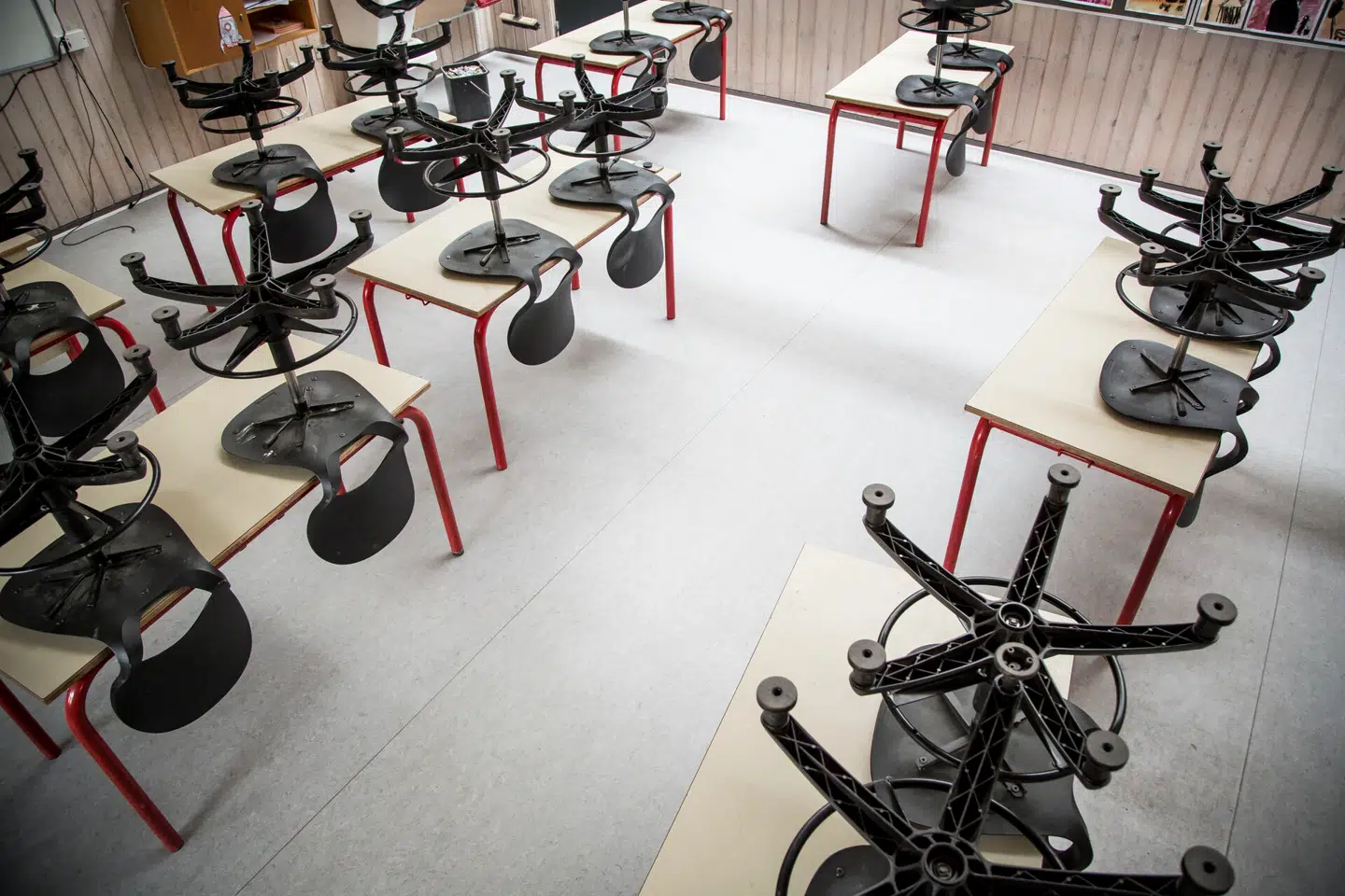 Tomme lokaler på Rantzausminde skole i Svendborg i marts 2020. Arkivfoto: Mads Claus Rasmussen, Scanpix