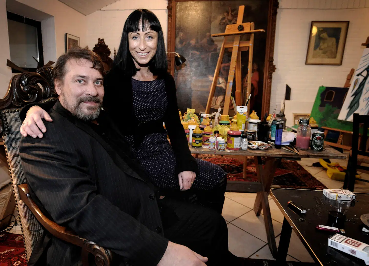 ARKIV. Thomas Eje og konen Katherine Scrivens i deres galleri på Sydals.