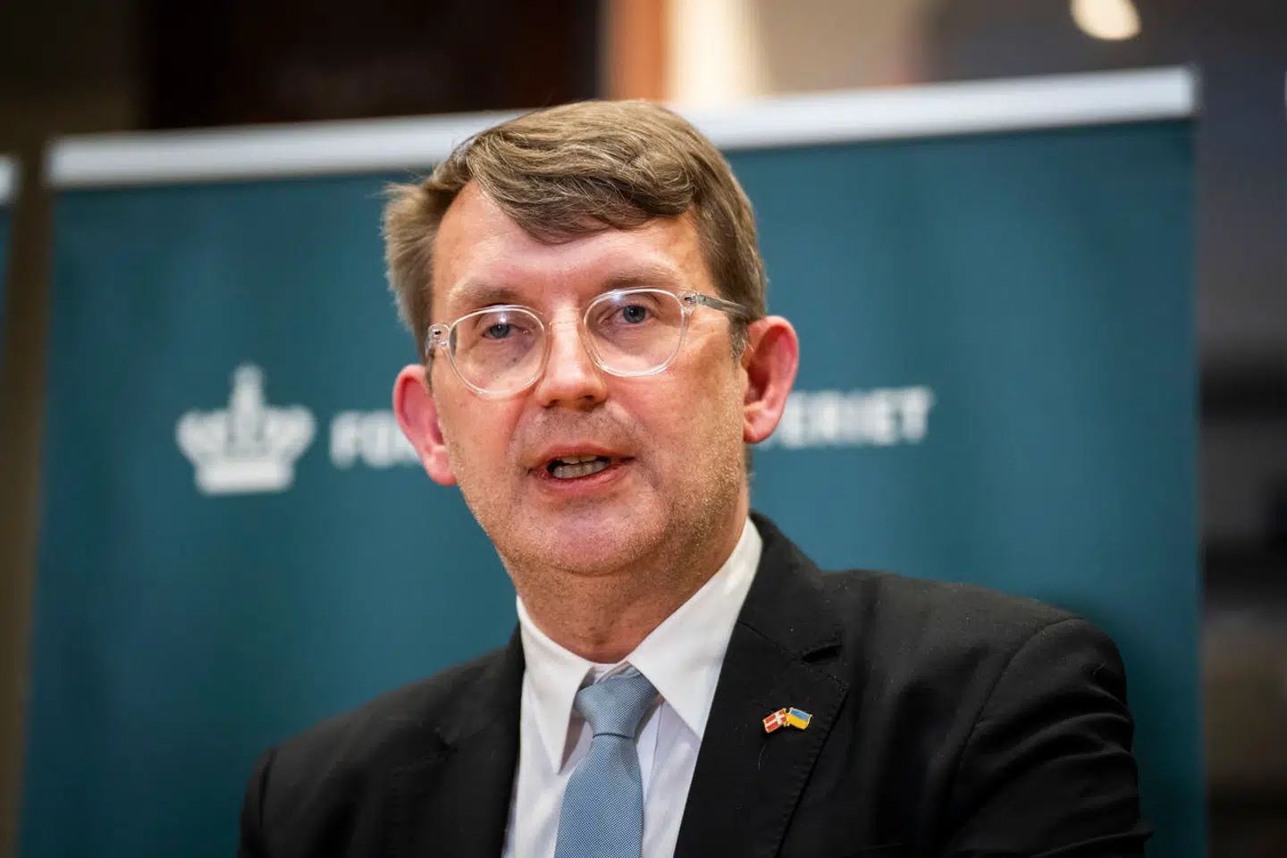 Forsvarsminister Troels Lund Poulsen (V) efter møde i Forsvarsministeriet med partiernes forsvarsordførere om fejl på fregatten »Iver Huitfeldt«.