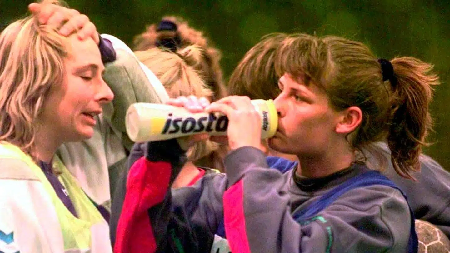 Susanne Munk Wilbek og Tina Bøttzau (th) i 1996.