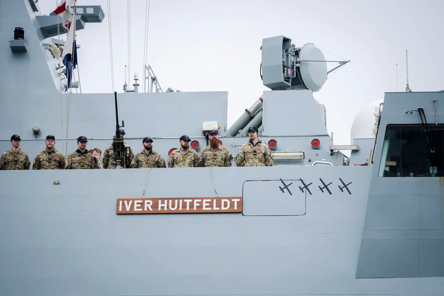 »Iver Huitfeldt« blev sendt til Det Røde Hav for at beskytte civil skibsfart mod angreb fra Houthi-bevægelsen i Yemen.