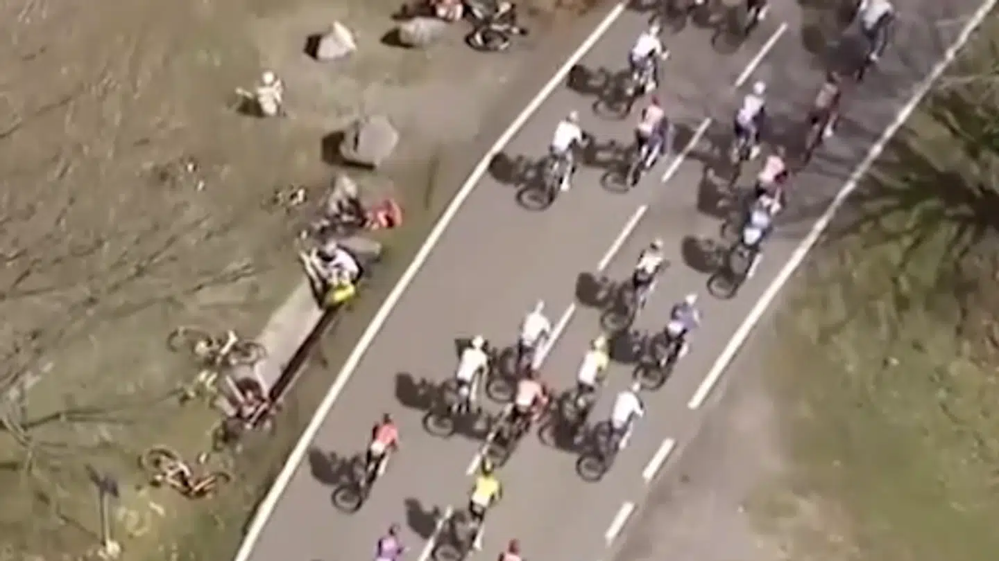 Jonas Vingegaard havnede i rabatten, da han styrtede voldsomt under Baskerlandet Rundt.