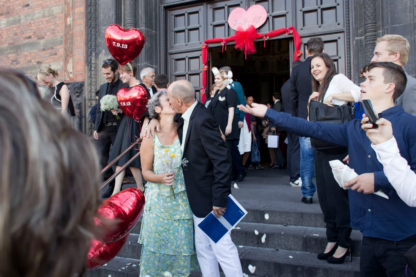 Flere og flere udlændinge tager til Danmark for at blive gift. Billedet er fra 7. september 2013, hvor rekordmange valgte at sige »ja« til hinanden.