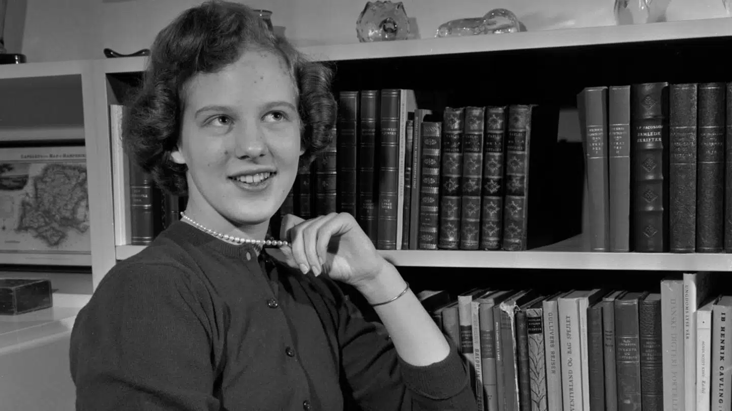 Dronning Margrethe da hun fyldte 18 år.