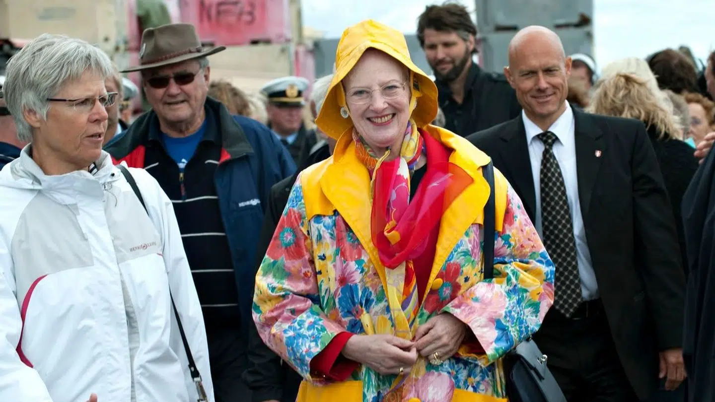 Dronning Margrethe på et sommertogt på Omø i 2009.