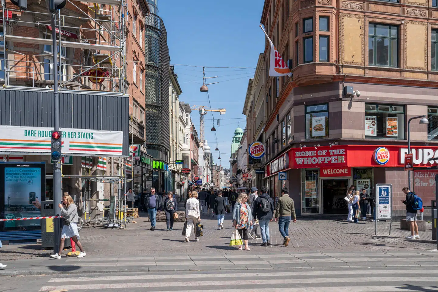 Strøget set fra Rådhuspladsen er blandt andet kendt som »Københavns røvhul«.