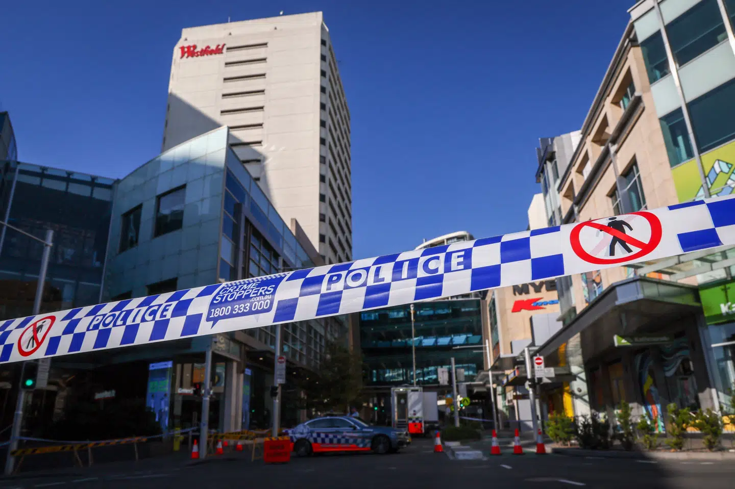 Lørdag blev seks mennesker dræbt med kniv i indkøbscenteret Westfield i området Bondi Junction. (Arkivfoto).