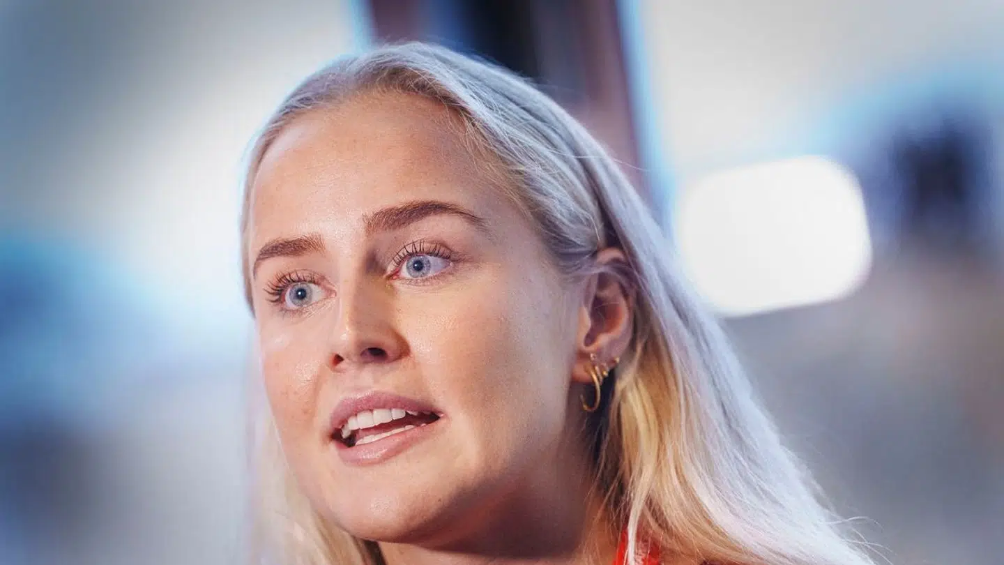 Svømmer Signe Bro under mediedag med OL og PL atleterne på Experimentarium i Hellerup, torsdag den 21. december 2023.. (Foto: Liselotte Sabroe/Ritzau Scanpix)