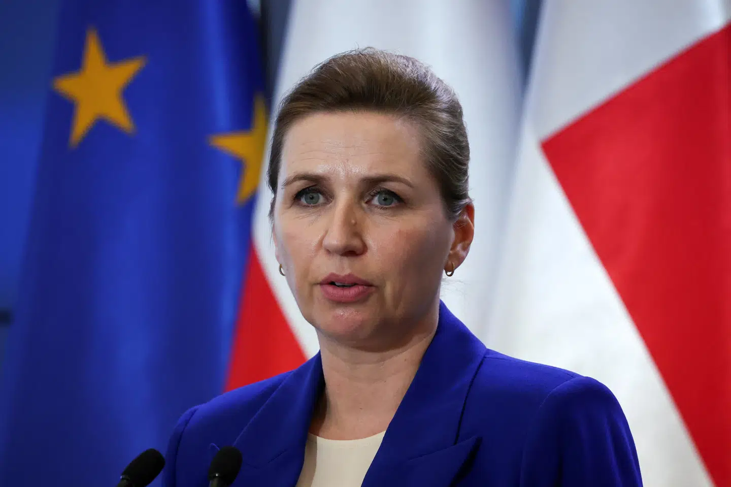 En række politikere på Christiansborg har kommenteret branden i Børsen. Statsminister Mette Frederiksen (S) reagerer også - det gør ondt at se, siger hun. (Arkivfoto).