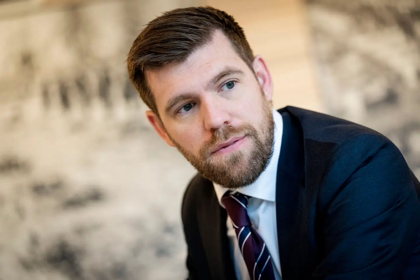 Venstre-minisiter Morten Dahlin går ind for en øremærket barsel på 11 uger til fædre og medmødre, men selv har han nøjes med at holde 35 dages barselsorlov. Foto: Ida Marie Odgaard/Ritzau Scanpix