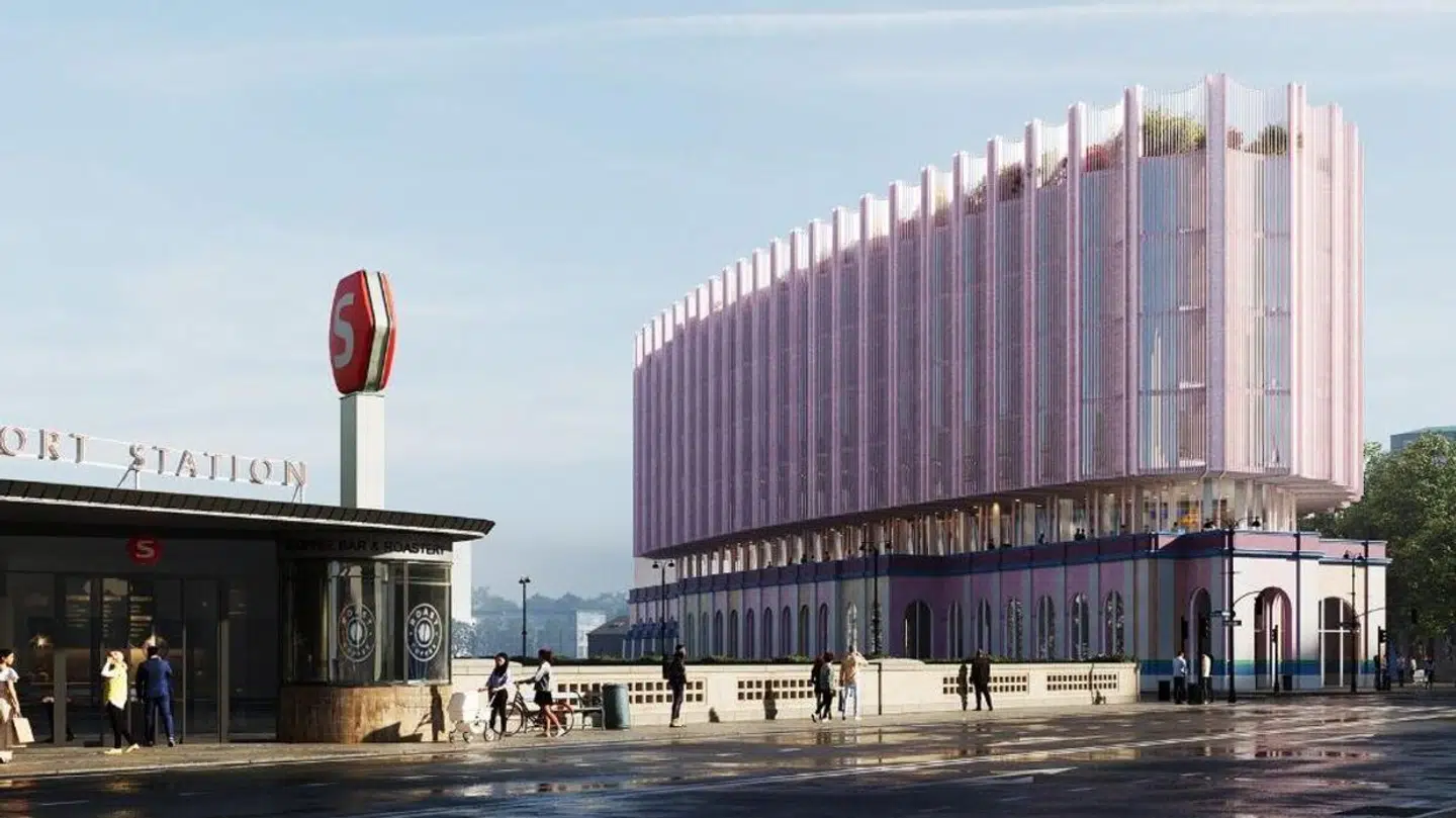 Skitse nummer to er 'Moderne Palads'.