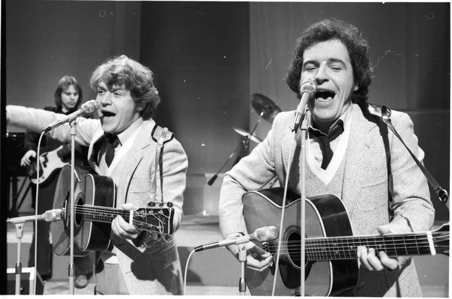 Brødrene Olsen på scenen ved Dansk Melodi Grand Prix 1979.