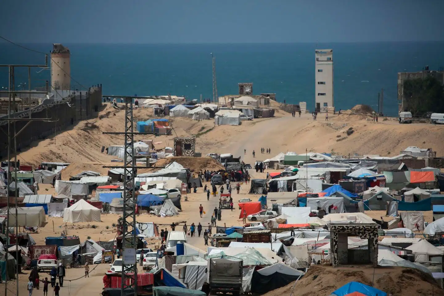 Den sydlige Gaza-by Rafah, hvor over en million fordrevne palæstinensere opholder sig i øjeblikket.