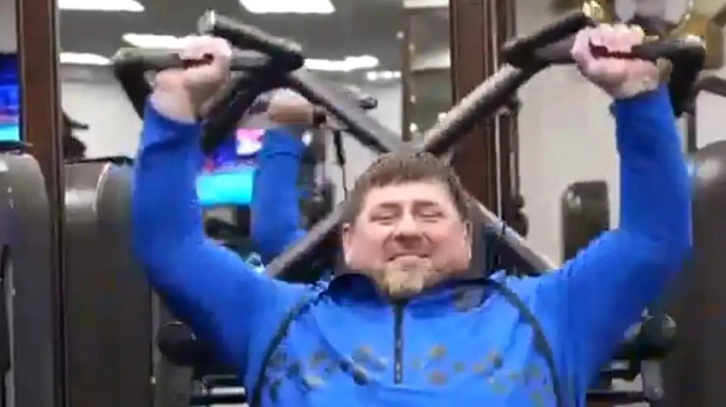 Ramzan Kadyrov i træningscentret.