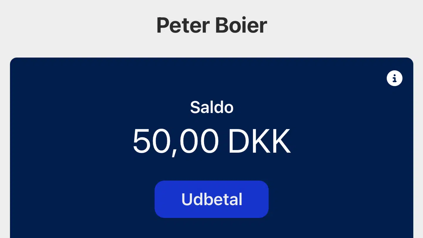 Én gang brugte jeg det, og så stod der allerede 50 kroner til udbetaling - bare for at komme i gang.