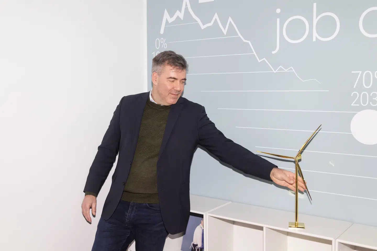 Klima- forsyningsminister Lars Aagaard. Ifølge ministeriets seneste fremskrivning står Danmark til at nå sine klimamål. Foto: Gregers Tycho, Scanpix.