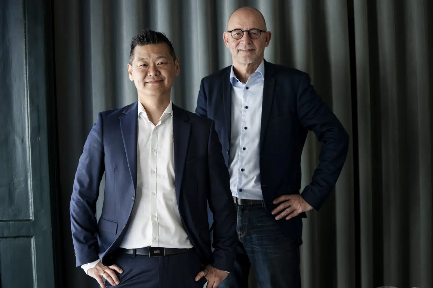 Jacob Kwon (til venstre) bliver ny administrerende direktør for Ritzau. Til højre ses bestyrelsesformand Alex Nielsen.