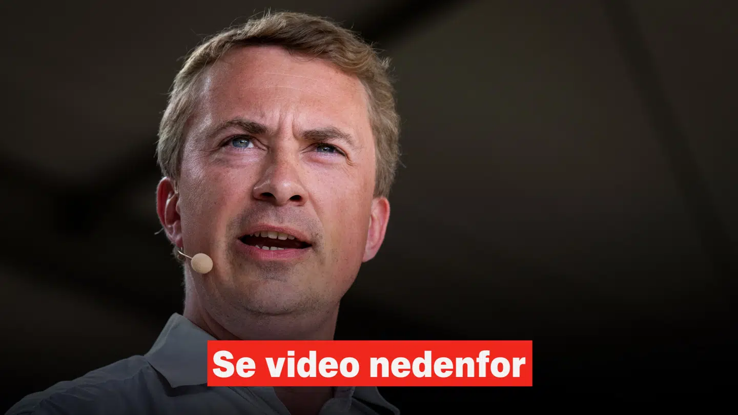 Formand for Dansk Folkeparti, Morten Messerschmidt, måtte aflyse sin tale i Fælledparken. Ida Marie Odgaard/Ritzau Scanpix