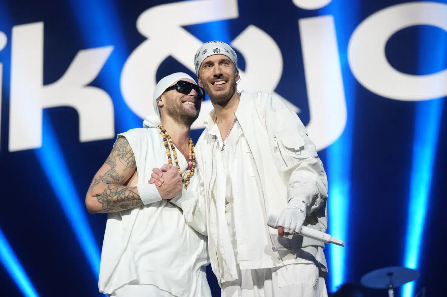 Nik og Jay har stået på den danske musikscene siden 2002 og er kendt for hits som "Lækker" og "En dag tilbage". I 2023 spillede de fire udsolgte koncerter i Royal Arena i København. (Arkivfoto).