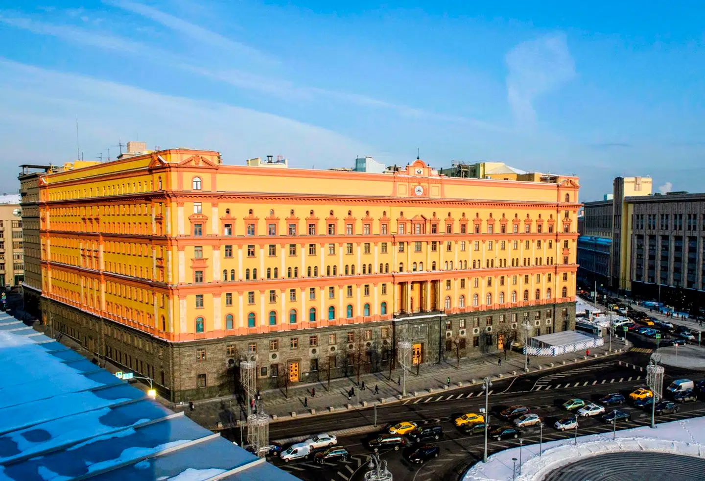 Den russiske efterretningstjeneste FSBs hovedkontor i Moskva.
