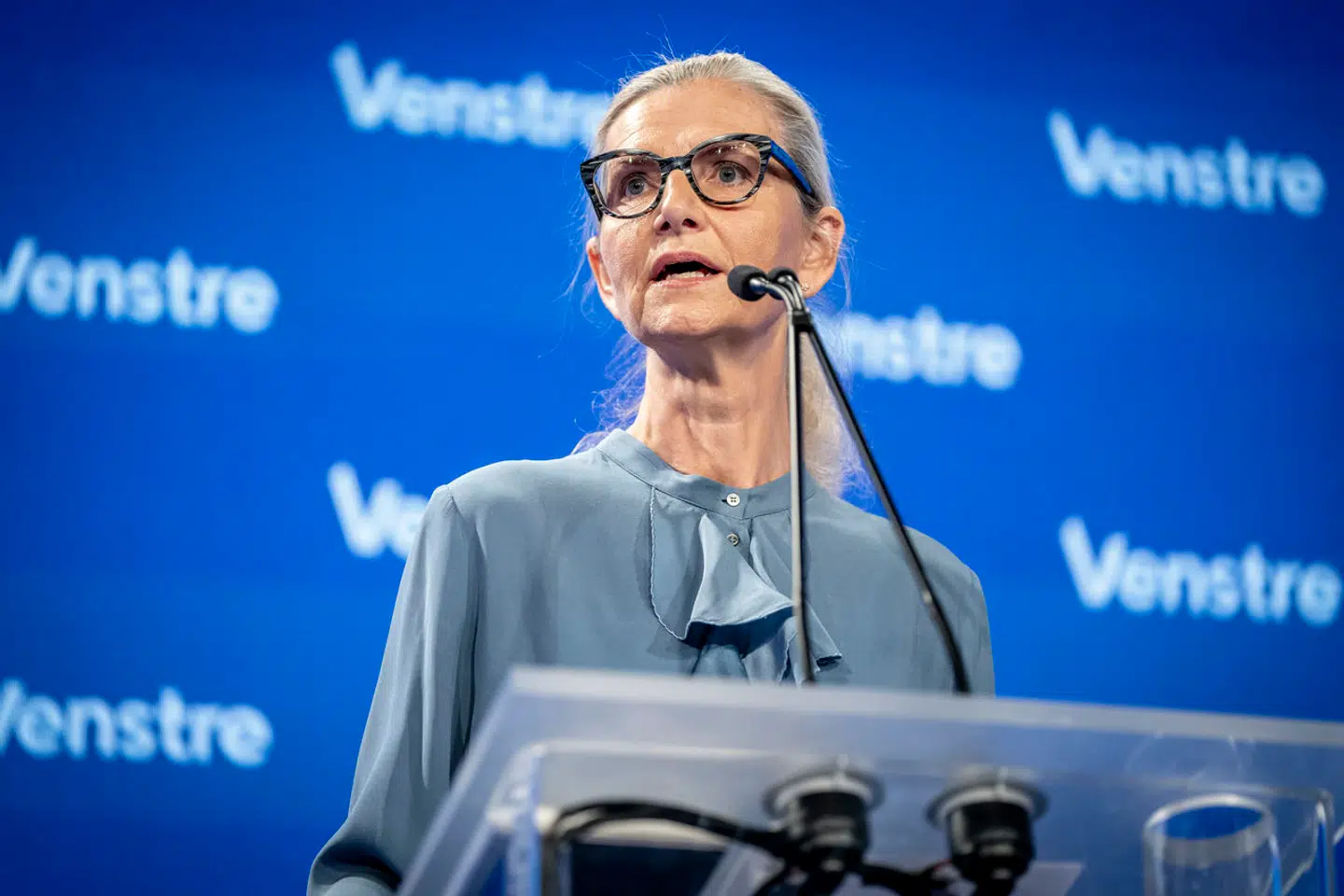 Ulla Tørnæs i forbindelse med, at Venstre holder landsmøde i Herning Kongrescenter lørdag den 18. november 2023.