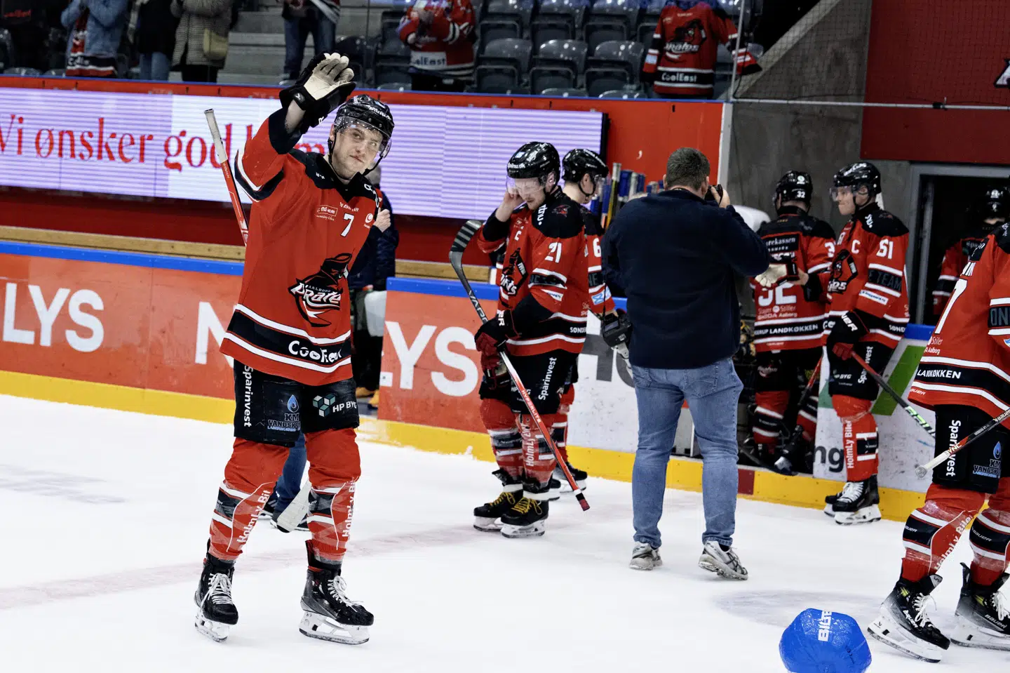 Aalborg Pirates stillede op til den forgangne sæson som forsvarende mester, men endte med bronze. I semifinalen tabte nordjyderne til Esbjerg Energy. I bronzekampen slog man Herning Blue Fox. (Arkivfoto).