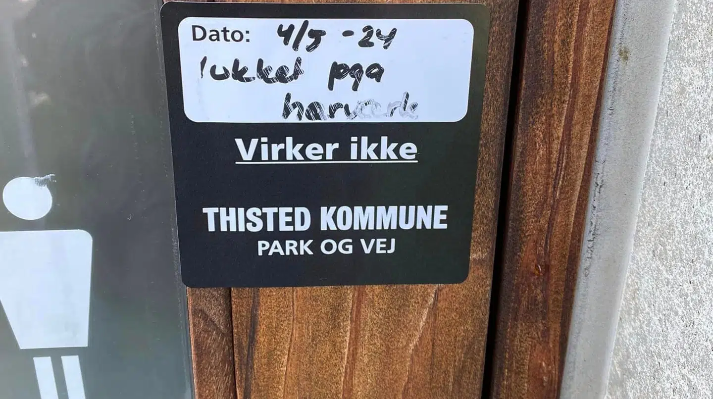 Faciliteterne er midlertidigt lukkede efter weekendens hærværk.