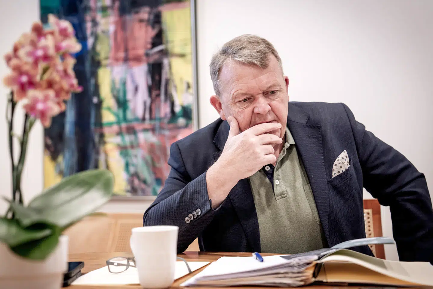 Lars Løkke Rasmussen i lufthavnen, umiddelbart inden han flyver til New York for at samle de sidste stemmer ind til at Danmark kan komme i Sikkerhedsrådet i FN.
