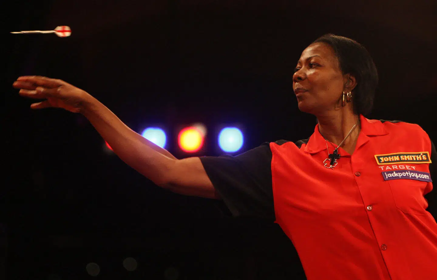 Deta Hedman, som i dag er 64 år, ses her under dartverdensmesterskabet i 2011.