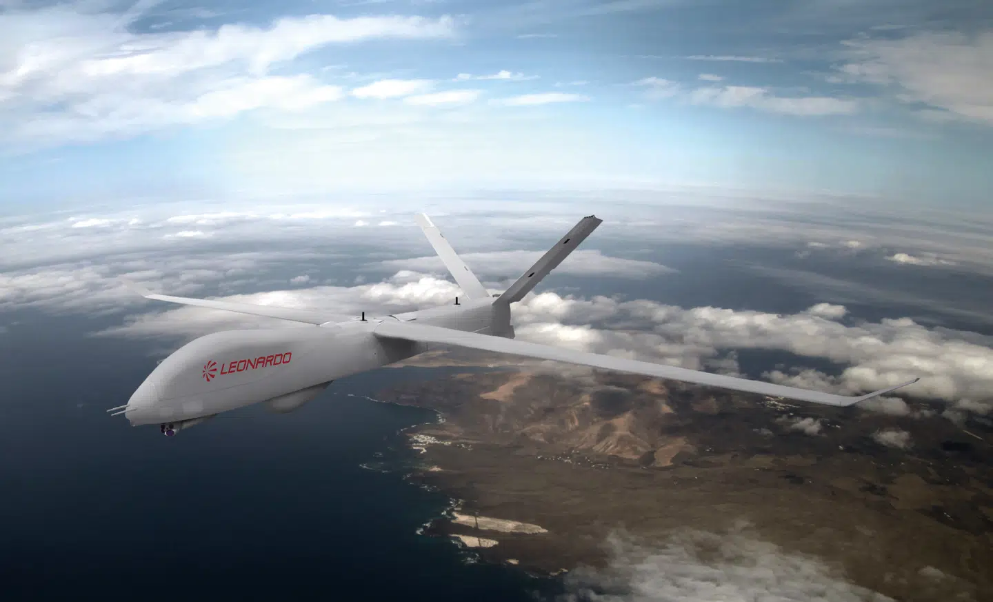 Her ses en fjernstyret overvågningsdrone fra Leonardo