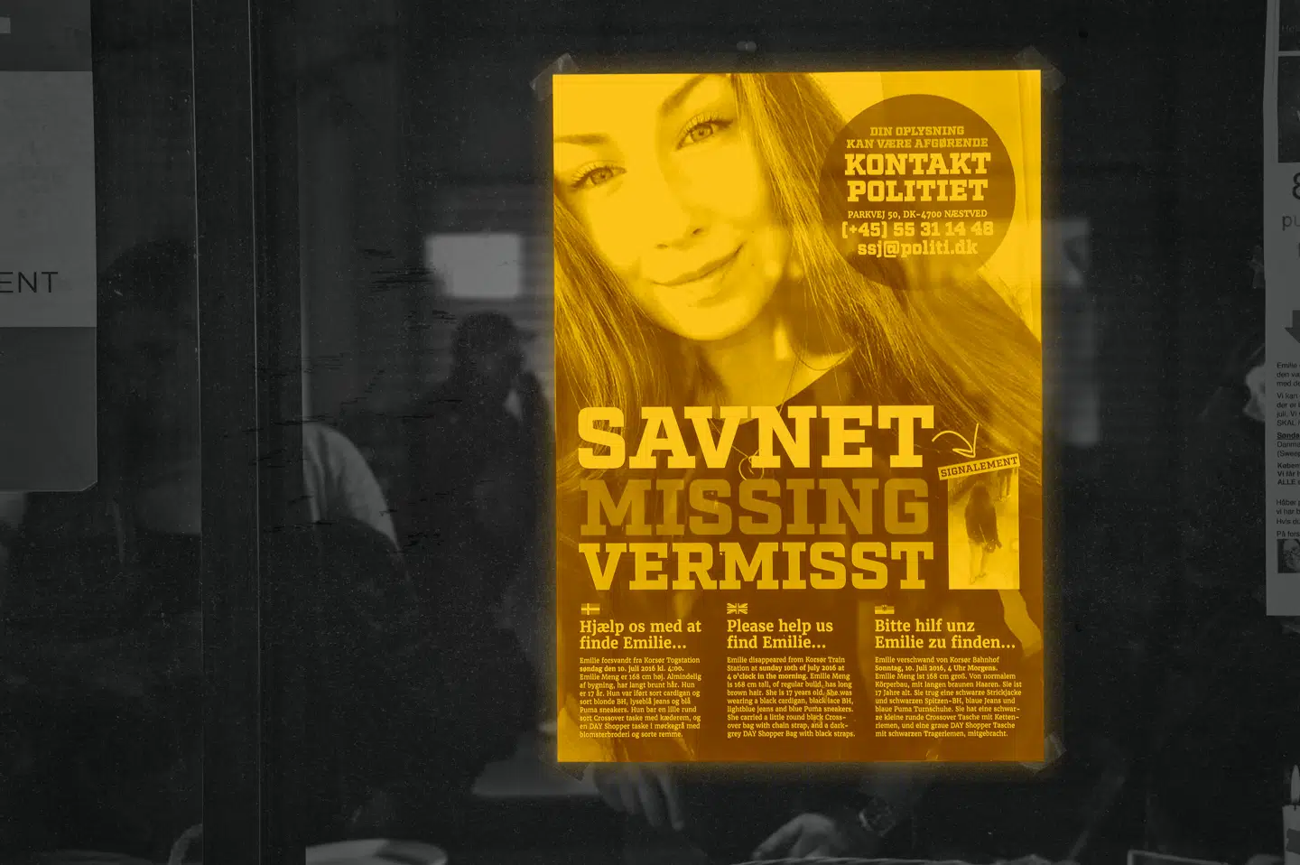 Emilie Meng forsvandt fra Korsør Station 10. juli 2016.