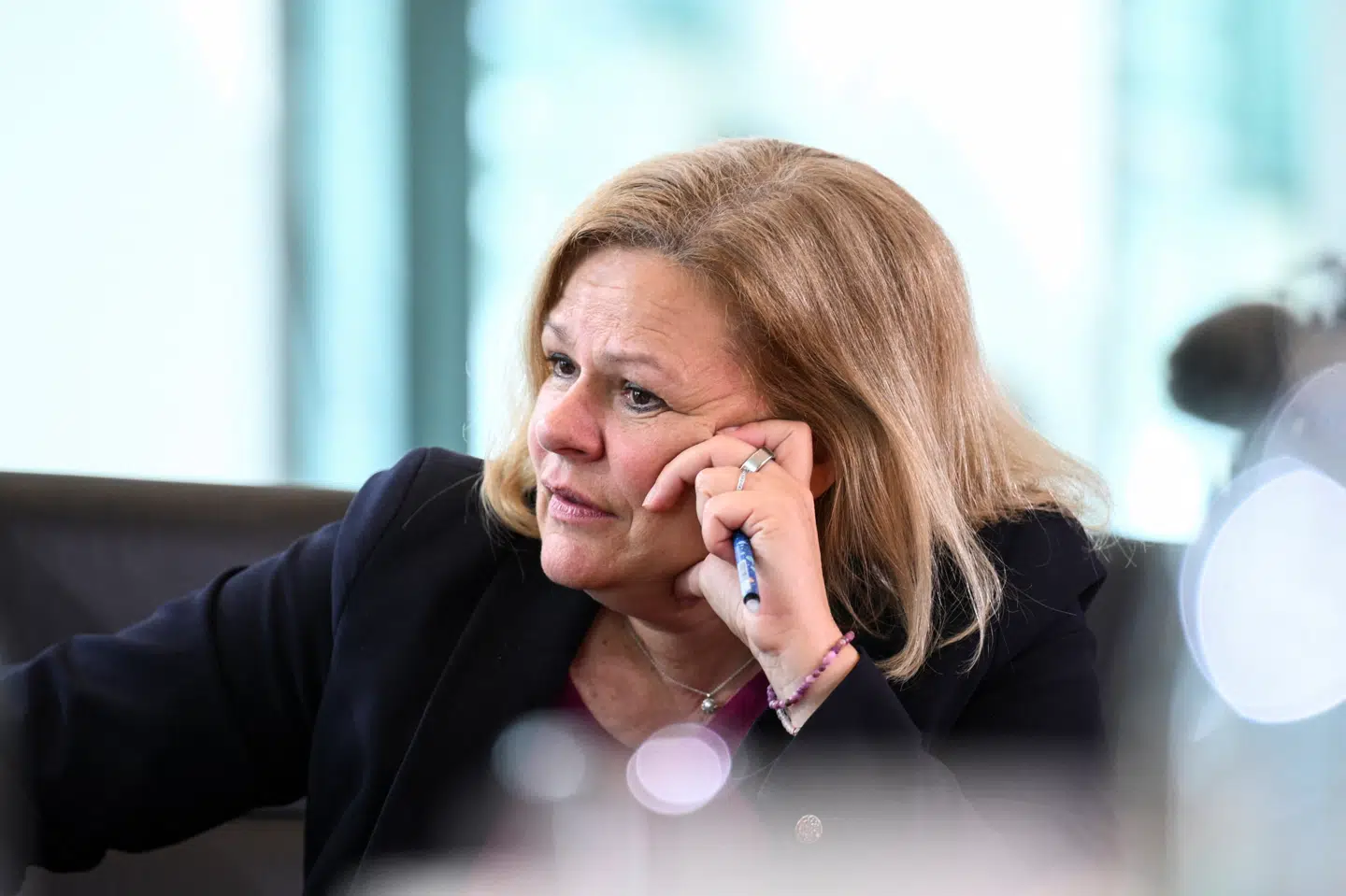 »Vi bruger alle instrumenter, vi har til rådighed,« siger Tysklands indenrigsminister, Nancy Faeser, om myndighedernes opsyn med islamistiske miljøer. (Arkivfoto).