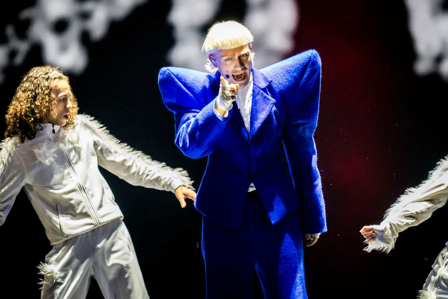 Her ses Joost Klein på scenen under torsdagens semifinale.