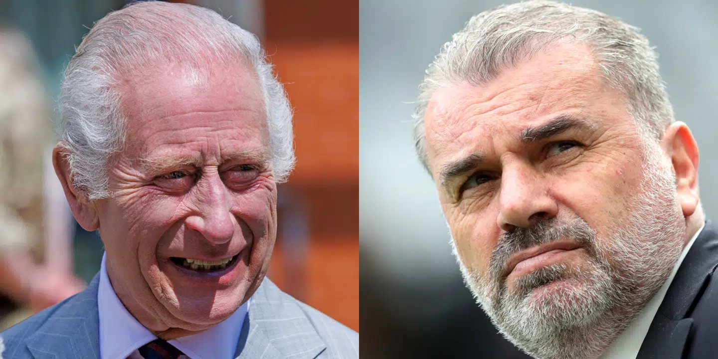 Kong Charles og Ange Postecoglou