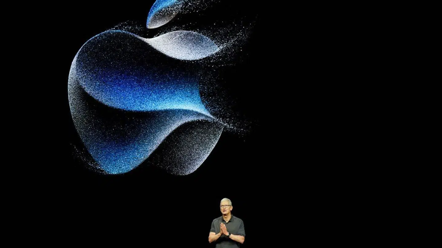 Her ses Apple-direktøren Tim Cook præsentere et andet Apple-produkt.