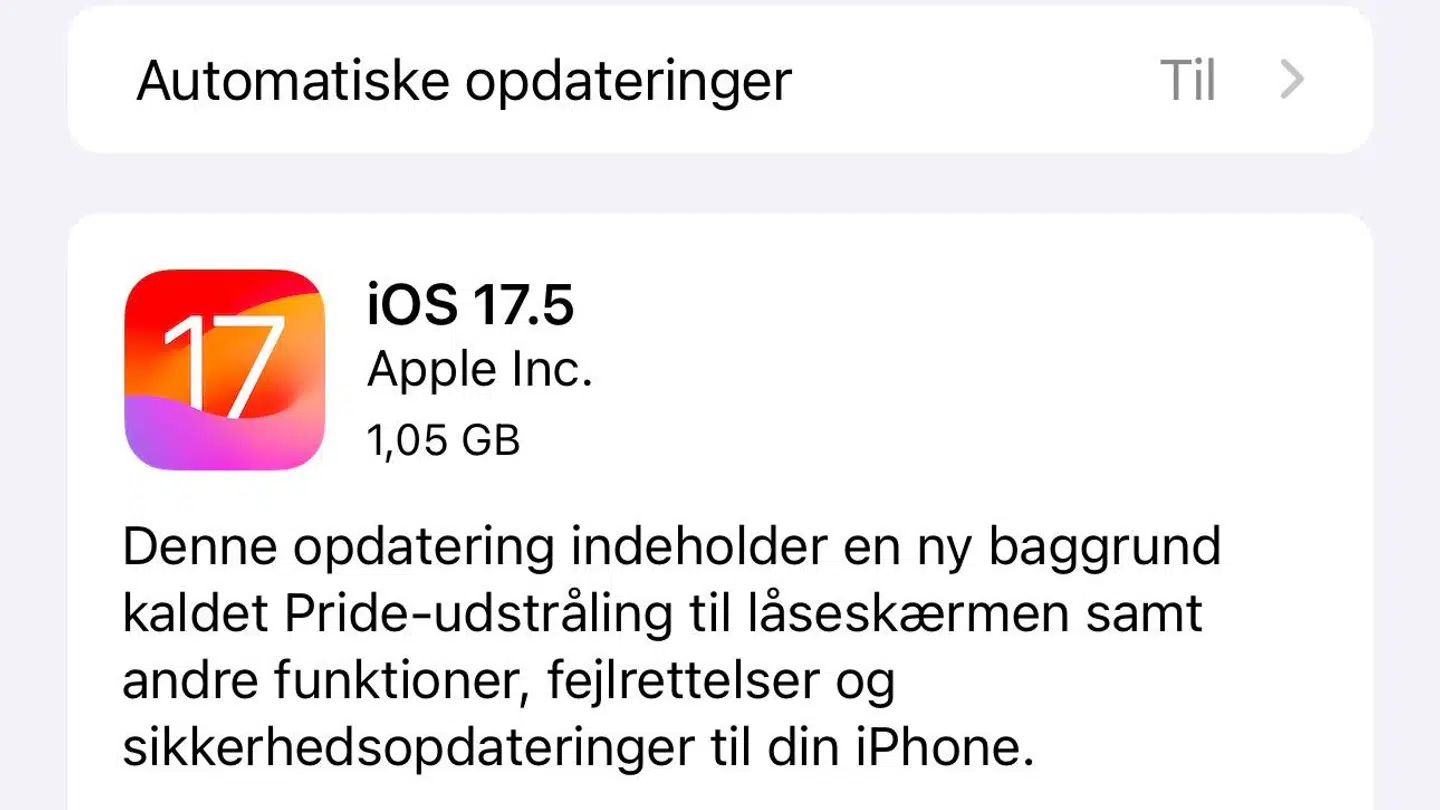 Sådan ser det ud tirsdag morgen, hvis du har en iPhone.