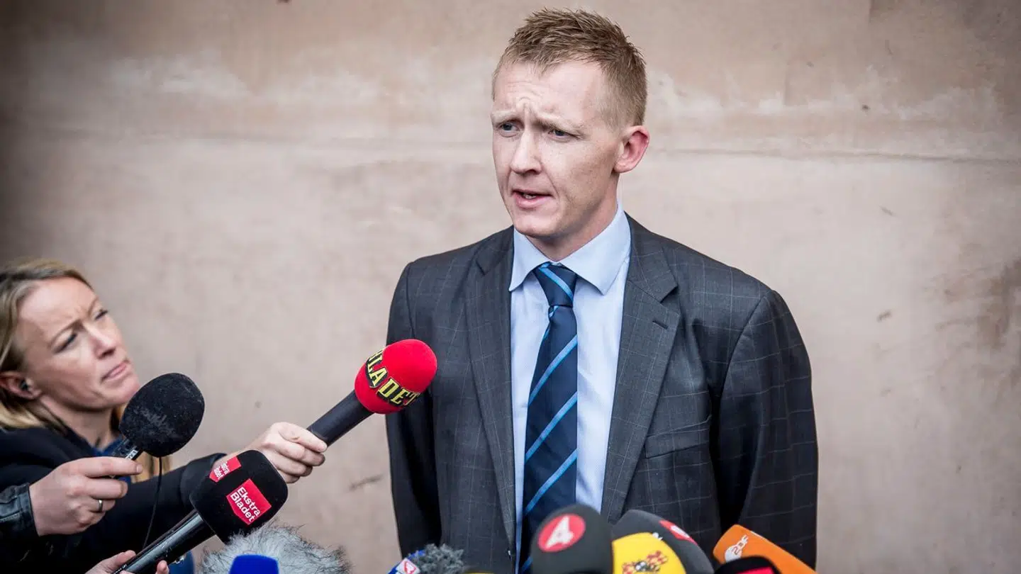 Jakob Buch-Jepsen mødte pressen, da Peter Madsen blev dømt for drab på Kim Wall i 2018.