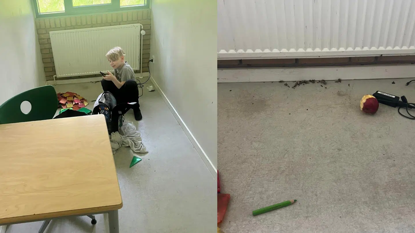 Sådan ser det rum ud, niårige Conrad har brugt tiden i det meste af skoleåret.